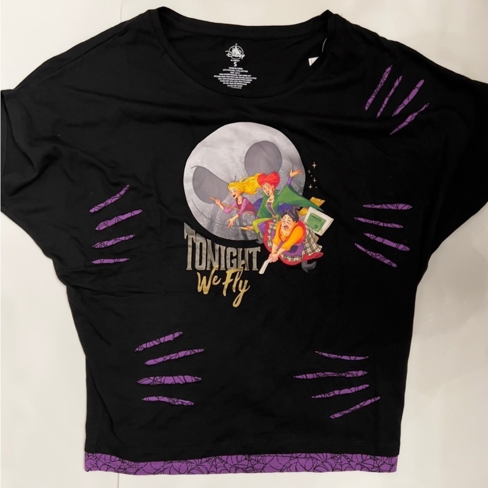 NWT Disney Parks tonight we fly Sanderson sisters black purple top 3XL